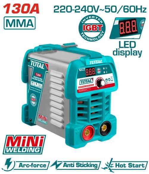 "ТОТАL" Инверторный мини сварочный аппарат 15-130А, 220-240V~50/60Hz.